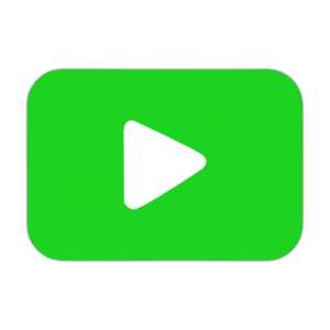 icon youtube màu xanh lá