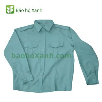 áo đồng phục lao động dài tay thiết kế đơn giản - dbh0019