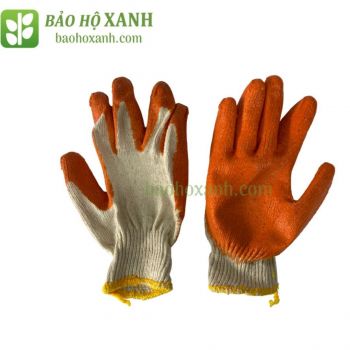Găng tay len trắng phủ cao su bảo hộ lao động – GDK0029